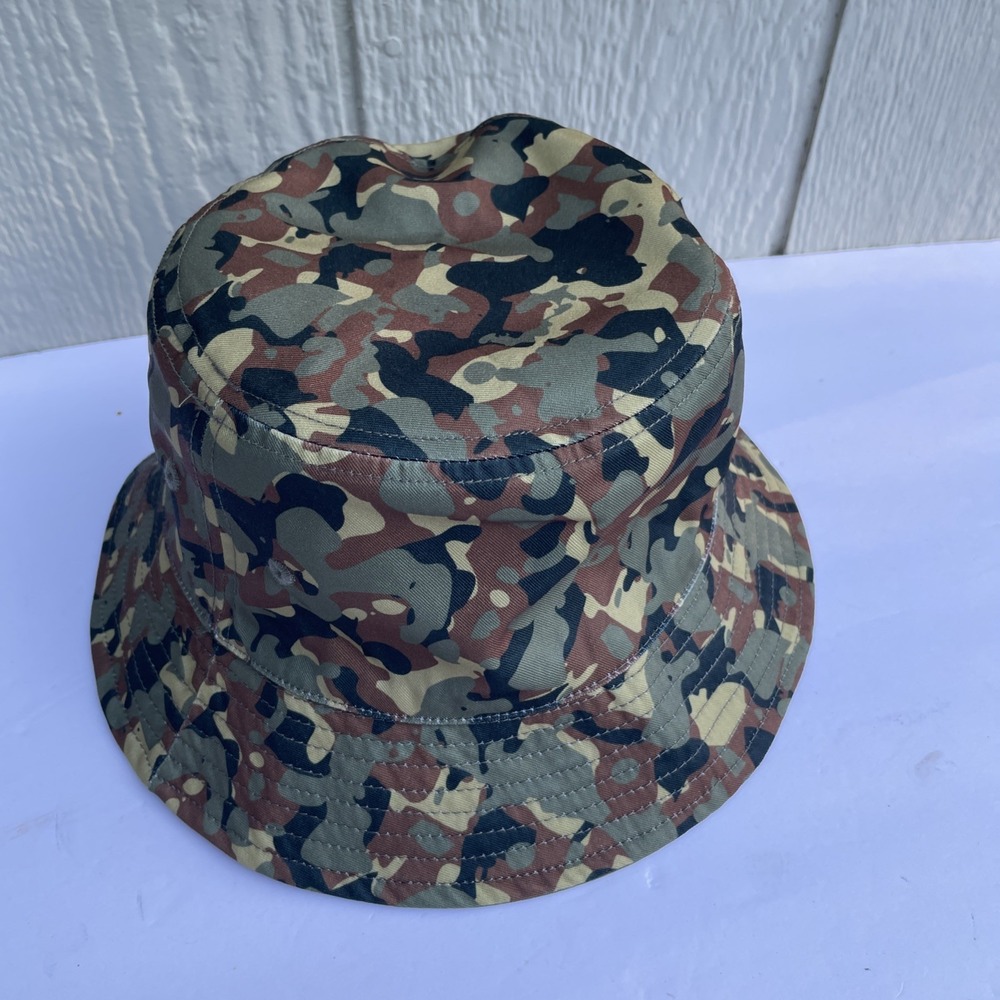 Dixxon Bucket Hat mens One size Green CAMO Reversible outdoor camping Hiking Log - Picture 4 of 11